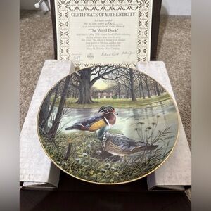 3rd Edwin M. Knowles Living With Nature, by Bart Jerner. The Wood Duck plate